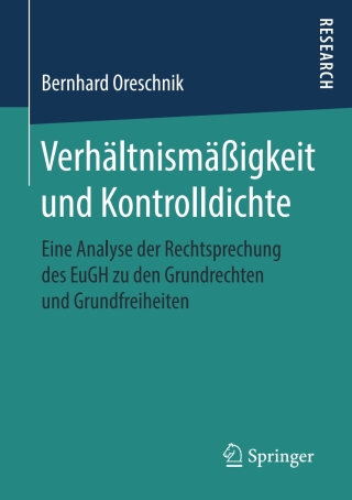 Imagen de portada: Verhältnismäßigkeit und Kontrolldichte 9783658261597