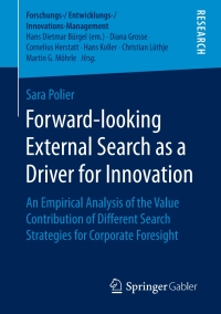 Cover image: Forward-looking External Search as a Driver for Innovation 9783658261801