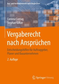 Imagen de portada: Vergaberecht nach Ansprüchen 2nd edition 9783658262402