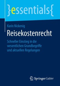 Cover image: Reisekostenrecht 9783658263751