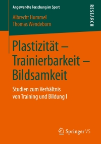 Cover image: Plastizität – Trainierbarkeit – Bildsamkeit 9783658264673