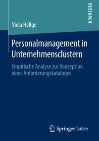 Cover image: Personalmanagement in Unternehmensclustern 9783658266899