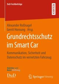 Cover image: Grundrechtsschutz im Smart Car 9783658269449
