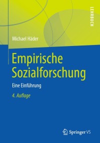 Imagen de portada: Empirische Sozialforschung 4th edition 9783658269852
