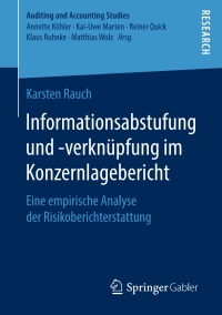 Imagen de portada: Informationsabstufung und -verknüpfung im Konzernlagebericht 9783658270704