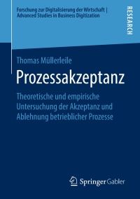 Cover image: Prozessakzeptanz 9783658271022