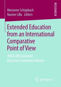 Cover image: Extended Education from an International Comparative Point of View 9783658271718