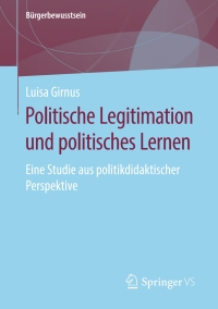 Omslagafbeelding: Politische Legitimation und politisches Lernen 9783658272197