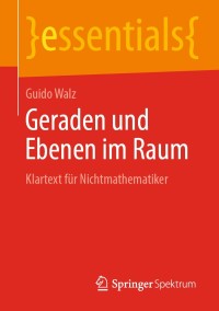 Cover image: Geraden und Ebenen im Raum 9783658273729