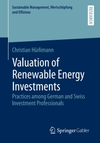 Cover image: Valuation of Renewable Energy Investments 9783658274689