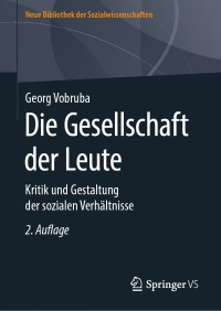 Imagen de portada: Die Gesellschaft der Leute 2nd edition 9783658277161