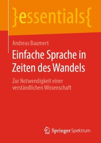 Cover image: Einfache Sprache in Zeiten des Wandels 9783658277390