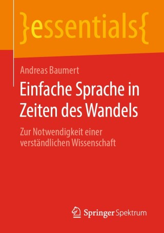صورة الغلاف: Einfache Sprache in Zeiten des Wandels 9783658277390
