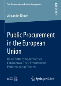 Imagen de portada: Public Procurement in the European Union 9783658280727