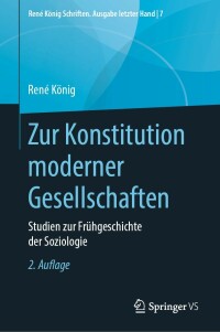 Cover image: Zur Konstitution moderner Gesellschaften 2nd edition 9783658282301