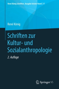 Omslagafbeelding: Schriften zur Kultur- und Sozialanthropologie 2nd edition 9783658282608