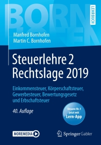 Imagen de portada: Steuerlehre 2 Rechtslage 2019 40th edition 9783658282868