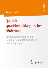 Imagen de portada: Qualität sprachheilpädagogischer Förderung 9783658286781