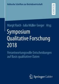 Imagen de portada: Symposium Qualitative Forschung 2018 9783658286927