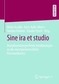 Titelbild: Sine ira et studio 9783658287429