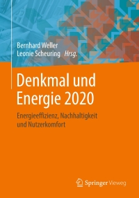 Imagen de portada: Denkmal und Energie 2020 9783658287528