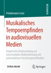 Imagen de portada: Musikalisches Tempoempfinden in audiovisuellen Medien 9783658288129