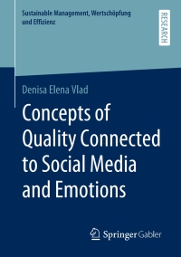 Cover image: Concepts of Quality Connected to Social Media and Emotions 9783658288662