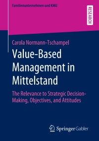 Cover image: Value-Based Management in Mittelstand 9783658292270