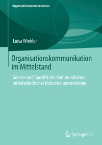 Cover image: Organisationskommunikation im Mittelstand 9783658292829
