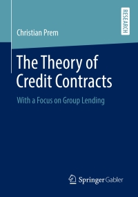 Cover image: The Theory of Credit Contracts 9783658293611