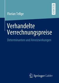 Omslagafbeelding: Verhandelte Verrechnungspreise 9783658293826