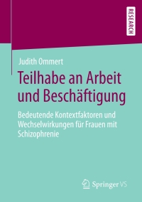 Cover image: Teilhabe an Arbeit und Beschäftigung 9783658294021