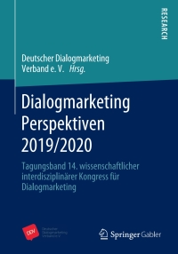 Titelbild: Dialogmarketing Perspektiven 2019/2020 1st edition 9783658294557