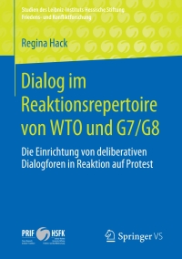 Cover image: Dialog im Reaktionsrepertoire von WTO und G7/G8 9783658295752