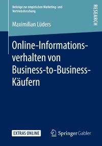 Imagen de portada: Online-Informationsverhalten von Business-to-Business-Käufern 9783658296544