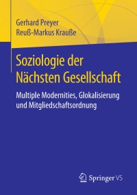 Cover image: Soziologie der Nächsten Gesellschaft 9783658297572