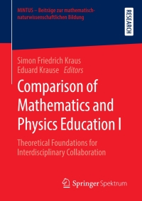 Cover image: Comparison of Mathematics and Physics Education I 1st edition 9783658298791