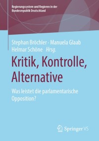Titelbild: Kritik, Kontrolle, Alternative 1st edition 9783658299095