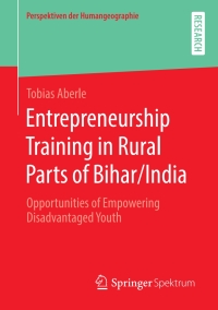 Cover image: Entrepreneurship Training in Rural Parts of Bihar/India 9783658300074