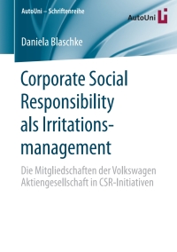 Cover image: Corporate Social Responsibility als Irritationsmanagement 9783658300173