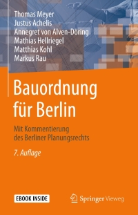 صورة الغلاف: Bauordnung für Berlin 7th edition 9783658301446