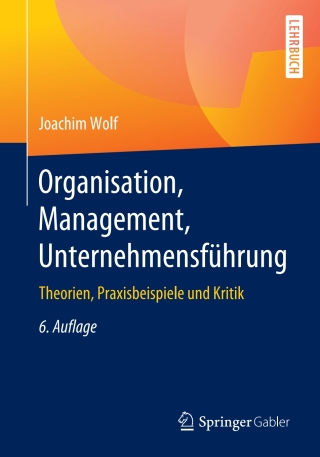 Cover image: Organisation, Management, Unternehmensführung 6th edition 9783658303068