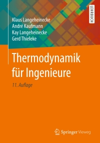 Cover image: Thermodynamik für Ingenieure 11th edition 9783658306434