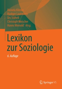 Titelbild: Lexikon zur Soziologie 6th edition 9783658308339