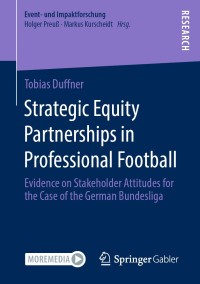 Cover image: Strategic Equity Partnerships in Professional Football 9783658313005