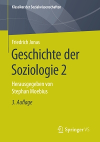 Cover image: Geschichte der Soziologie 2 3rd edition 9783658314101