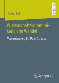 Cover image: Wissenschaftskommunikation im Wandel 9783658315405