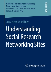 Cover image: Understanding Social Research Networking Sites 9783658315740