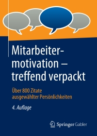 Cover image: Mitarbeitermotivation – treffend verpackt 4th edition 9783658316648