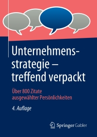 Cover image: Unternehmensstrategie – treffend verpackt 4th edition 9783658316747